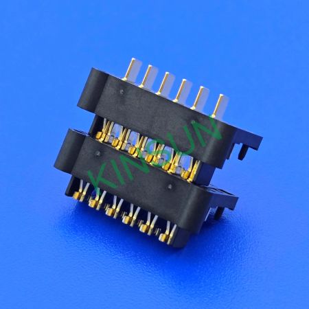 快速连接串接式板对板连接器-双端6Pin 讯号型(对接状态)